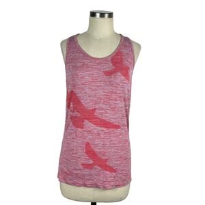 OISELLE Flyte Tank Top Running Women's Size Medium Heathered Red Birds